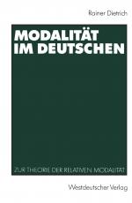 Cover-Bild Modalität im Deutschen