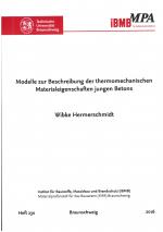 Cover-Bild Modelle zur Beschreibung der thermomechanischen Materialeigenschaften jungen Betons