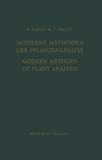 Cover-Bild Modern Methods of Plant Analysis/Moderne Methoden der Pflanzenanalyse