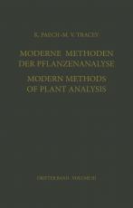 Cover-Bild Moderne Methoden der Pflanzenanalyse / Modern Methods of Plant Analysis