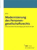 Cover-Bild Modernisierung des Personengesellschaftsrechts