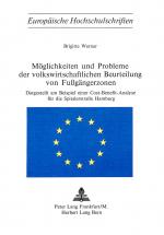 Cover-Bild Möglichkeiten und Probleme der volkswirtschaftlichen Beurteilung von Fussgängerzonen