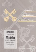 Cover-Bild Montafon - Das Recht auf einen eigenen Namen