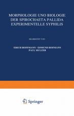 Cover-Bild Morphologie und Biologie der Spirochaeta Pallida Experimentelle Syphilis