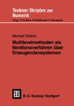 Cover-Bild Multilevelmethoden als Iterationsverfahren über Erzeugendensystemen