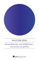 Cover-Bild Nationalliteratur und Weltliteratur – von Goethe aus gesehen