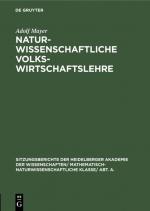 Cover-Bild Naturwissenschaftliche Volkswirtschaftslehre