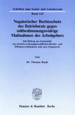 Cover-Bild Negatorischer Rechtsschutz des Betriebsrats gegen mitbestimmungswidrige Maßnahmen des Arbeitgebers.