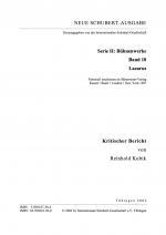 Cover-Bild Neue Schubert-Ausgabe. Kritische Berichte / Bühnenwerke / Lazarus