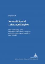 Cover-Bild Neutralität und Leistungsfähigkeit