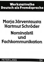 Cover-Bild Nominalstil und Fachkommunikation