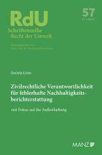 Cover-Bild Nomos eLibrary / Zivilrechtliche Verantwortlichkeit für fehlerhafte Nachhaltigkeitsberichterstattung - mit Fokus auf die Außenhaftung