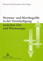 Cover-Bild Normen- und Wertbegriffe in der Verständigung zwischen Ost- und Westeuropa
