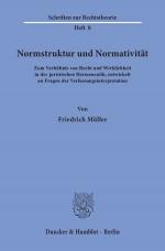Cover-Bild Normstruktur und Normativität.