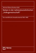 Cover-Bild Notare in der nationalsozialistischen "Volksgemeinschaft"