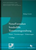 Cover-Bild NotarFormulare Sonderfälle Testamentsgestaltung