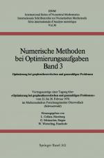 Cover-Bild Numerische Methoden bei Optimierungsaufgaben Band 3