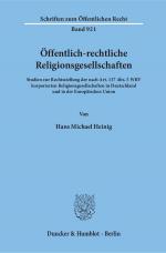 Cover-Bild Öffentlich-rechtliche Religionsgesellschaften.