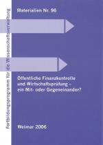 Cover-Bild Öffentliche Finanzkontrolle und Wirtschaftsprüfung - ein Mit- oder Gegeneinander