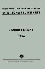 Cover-Bild Österreichisches Kuratorium für Wirtschaftlichkeit: Jahresbericht 1934