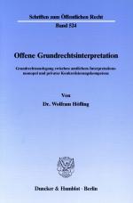 Cover-Bild Offene Grundrechtsinterpretation.