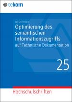 Cover-Bild Optimierung des semantischen Informationszugriffs auf Technische Dokumentation