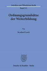 Cover-Bild Ordnungsgrundsätze der Weiterbildung.