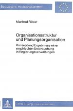 Cover-Bild Organisationsstruktur und Planungsorganisation