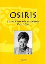 Cover-Bild Osiris. Zeitschrift für Literatur und Kunst