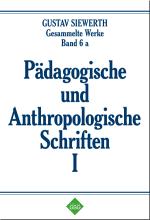 Cover-Bild Pädagogische und Anthropologische Schriften I