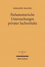 Cover-Bild Parlamentarische Untersuchungen privater Sachverhalte