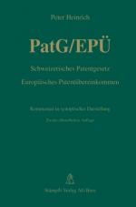 Cover-Bild PatG/EPÜ Schweizerisches Patentgesetz/Europäisches Patentübereinkommen