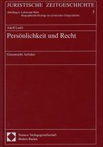 Cover-Bild Persönlichkeit und Recht