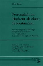 Cover-Bild Personalität im Horizont absoluter Prädestination