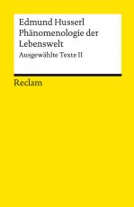 Cover-Bild Phänomenologie der Lebenswelt. Ausgewählte Texte II