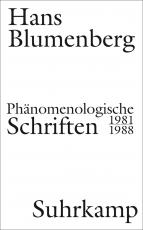 Cover-Bild Phänomenologische Schriften