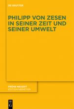 Cover-Bild Philipp von Zesen in seiner Zeit und seiner Umwelt
