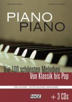 Cover-Bild Piano Piano mittelschwer, Notenbuch mit 3 CD's