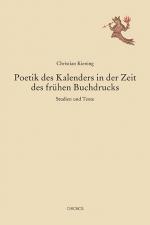 Cover-Bild Poetik des Kalenders in der Zeit des frühen Buchdrucks