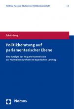 Cover-Bild Politikberatung auf parlamentarischer Ebene