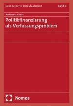 Cover-Bild Politikfinanzierung als Verfassungsproblem