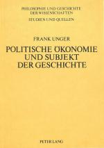 Cover-Bild Politische Ökonomie und Subjekt der Geschichte