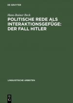 Cover-Bild Politische Rede als Interaktionsgefüge: Der Fall Hitler