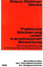 Cover-Bild Politische Säuberung unter französischer Besatzung