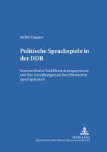 Cover-Bild Politische Sprachspiele in der DDR