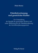 Cover-Bild Präsidialverfassung und gesetzlicher Richter