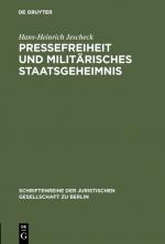 Cover-Bild Pressefreiheit und militärisches Staatsgeheimnis