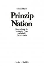 Cover-Bild Prinzip Nation
