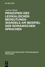 Cover-Bild Prinzipien des lexikalischen Bedeutungswandels am Beispiel der romanischen Sprachen