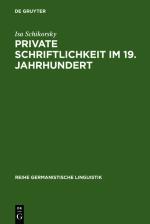 Cover-Bild Private Schriftlichkeit im 19. Jahrhundert